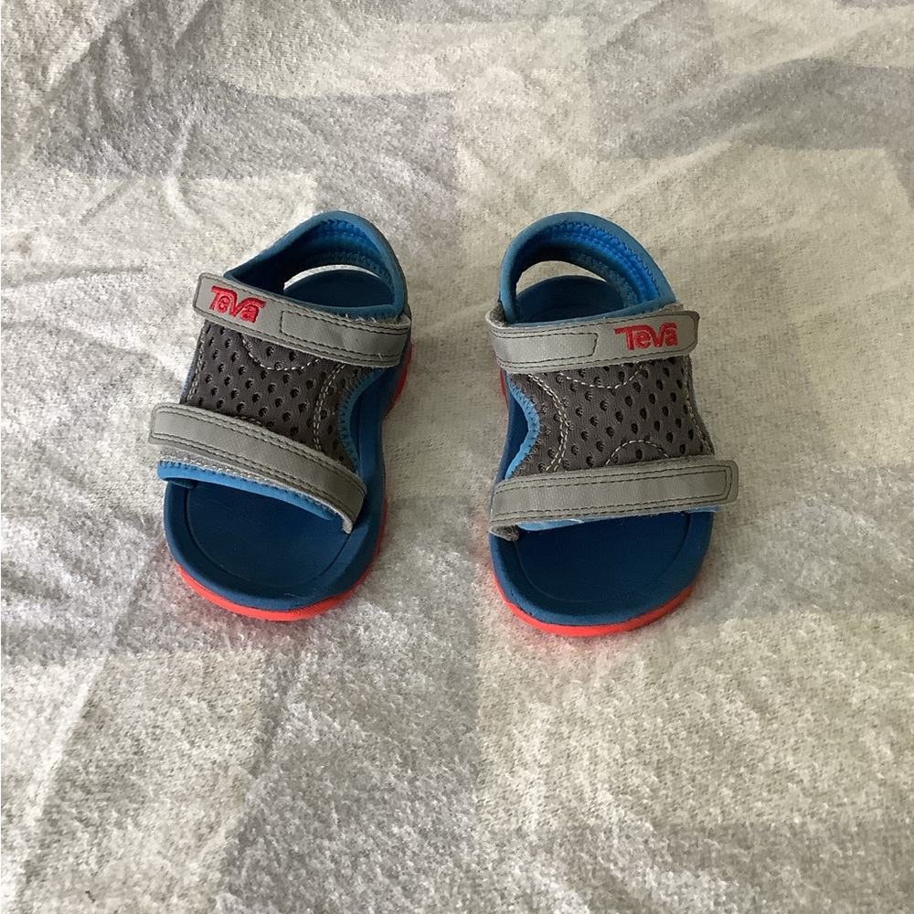 Teva Toddler Gray and Blue Sandals toddler size 6